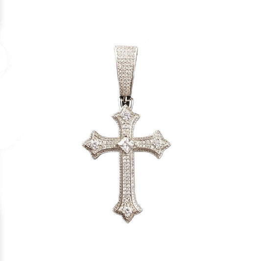 5 Pointer Cross Pendant + Rope Chain 3mm