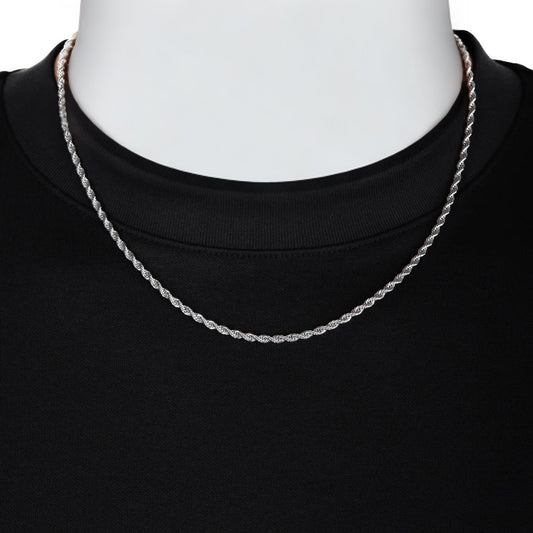 3mm Rope Chain White Gold